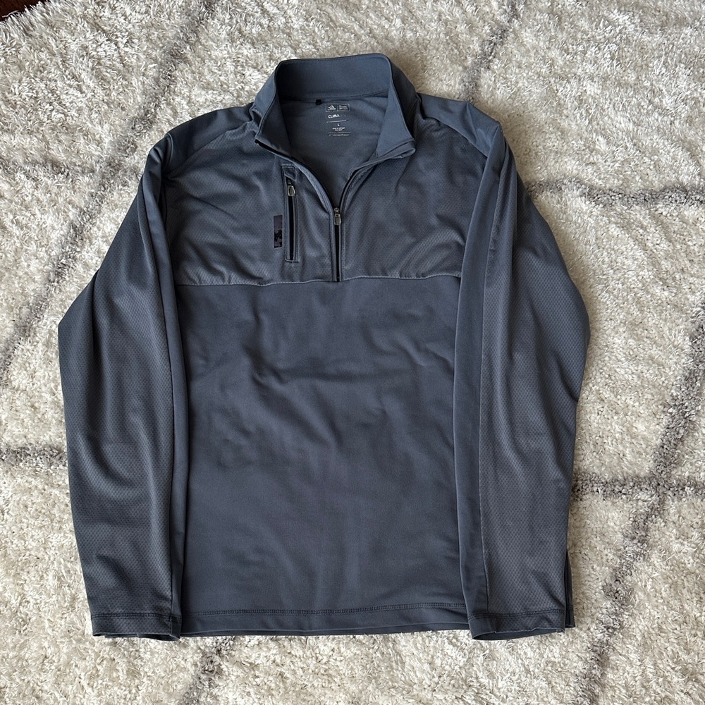 adidas Men's Dark Gray Quarter-Zip Jacket
